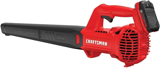 CRAFTSMAN 20V MAX Cordless Leaf Blower Kit with Battery & Charger Included (CMCBL710D1) Red