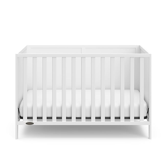 Graco Theo 3-in-1 Convertible Crib (White) - GREENGUARD Gold Certified, Converts to Toddler Bed & Daybed, Fits Standard Full-Size Crib Mattress, 4 Adjustable Mattress Heights