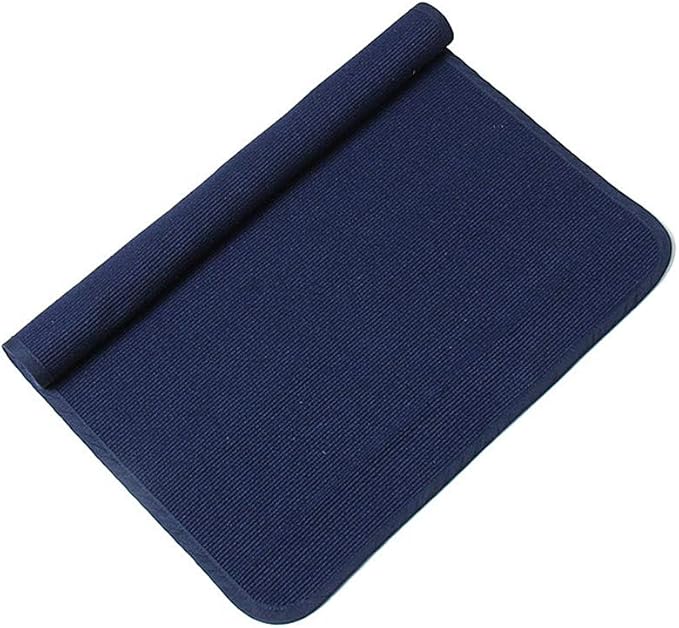 UKELER Montessori Mat Holder for Toddlers Babies Children Cotton Working Rug for Nursery Preschool Kindergarten, 23.6''×31.5'', Navy Blue
