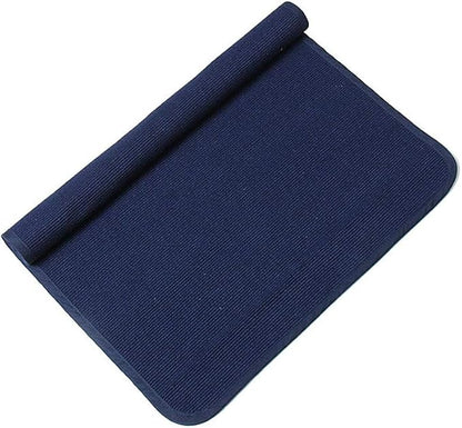UKELER Montessori Mat Holder for Toddlers Babies Children Cotton Working Rug for Nursery Preschool Kindergarten, 23.6''×31.5'', Navy Blue