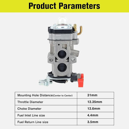 150BT 350BT Carburetor for RedMax EBZ8500 EBZ8000 EBZ8050 Husqvarna 580BTS 580BFS 350BF 180BT 180BF 150BF WYA-44 505183101 521631601 Backpack Blower Leaf Blower Carb with Start Lever