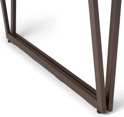 SIMPLIHOME Ryder SOLID WOOD and Metal 66 inch Wide Home Office Desk, Writing Table, Workstation, Study Table Furniture in Natural Aged Brown