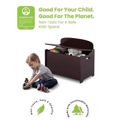 Delta Children MySize Deluxe Toy Box, Dark Chocolate