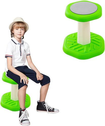 Active Chairs Kids Preschool Wobble Stool - Alternative Flexible Seating Balance Wiggle Stool for Classroom,Preschool,Kindergarten&Elementary School,Active Sensory Chairs,Ages3-8,Green(14in)