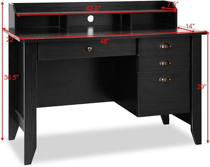 Computer Desk, Default, Black