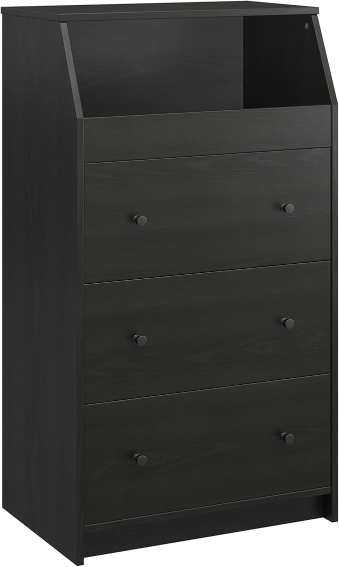 Ameriwood Home The Loft 3 Drawer Dresser, Black Oak