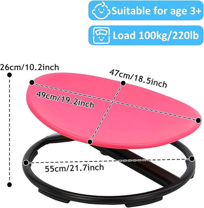 Kids Sit and Spin Sensory Chair,Kids Sensory Spin Chair Seat,Kids Carousel Spin Sensory Chair,Metal Base Non-Slip Pads,Training Body Coordination,Kids Indoor Outdoor Play Equipment