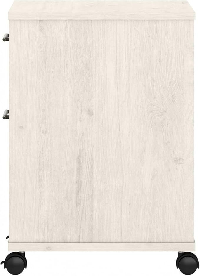 Bush Furniture Key West 2-Drawer Mobile File Cabinet, Letter/Legal, Linen White Oak, 15.75-Inch (KWF116LW-03)