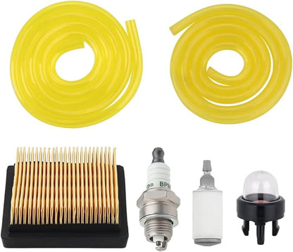 Hipa BP42 Air Filter Compatible with Ryobi RY08420 RY08420A Replace # 900777005, 30805407, 308054093 with Fuel Lines, Primer Bulb, Fuel Filter, Spark Plug Backpack Blower Repower Kit