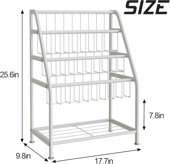 aboxoo Kids Bookshelf Toddler Freestanding for Children Room 18 inches Small Toddler Bookcase Toy Organizer White Stable Bookcase Bookstore Library Book Unit Storage for Small Place