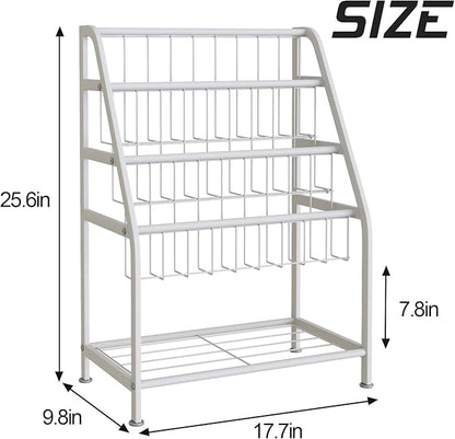 aboxoo Kids Bookshelf Toddler Freestanding for Children Room 18 inches Small Toddler Bookcase Toy Organizer White Stable Bookcase Bookstore Library Book Unit Storage for Small Place