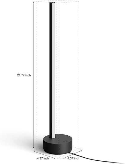 Philips Hue Signe Smart Table Lamp, Black - White and Color Ambiance LED Color-Changing Light - 1 Pack - Control with Hue App - Works with Alexa, Google Assistant, and Apple Homekit