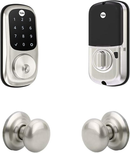 Yale Assure Touchscreen with Z-Wave with Cambridge Knob - Works with Ring Alarm, Samsung Smartthings, Wink, ADT and More
