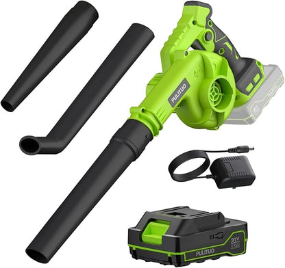 Leaf Blower Cordless with Battery and Charger, 20V Electric Leaf Blower 120MPH Small Leaf Blower, Lightweight Battery Leaf Blower Yard Tools Grass Blowers for Lawn Care Patio Backyard Garden Floor