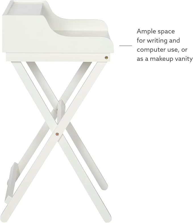 Linon Home Décor Mable White Folding Desk