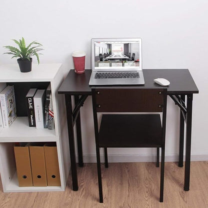 SDHYL 31.5inchesNo Assembly Foldable Computer Desk for Home Office Workstation, Study and Writing, Black