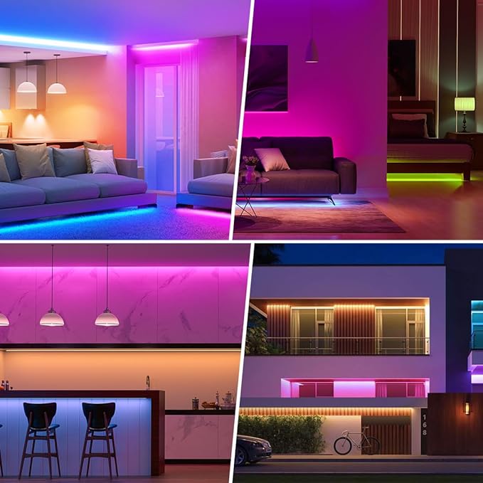 BTF-LIGHTING RGBCCT 5 Colors in 1 LED Tape Lights 5050SMD RGBWW RGB+Dimmable Color Temperature 2700K-6500K 16.4ft 96LED/m 480LED IP65 DC12V Black PCB for Home Decoration(No Adapter or Controller)