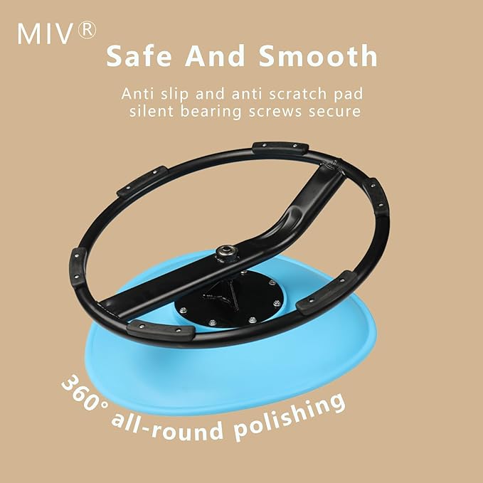 MIV Kids Sensory Swivel Chair, Autism Kids Swivel Chair, Sensory Spin Chair, Metal Base, Non-Slip Design, Blue, Assembly Required