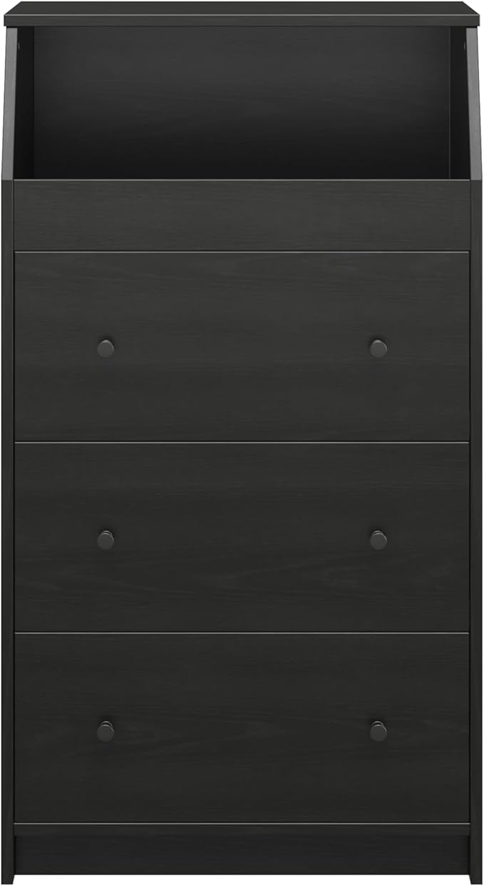 Ameriwood Home The Loft 3 Drawer Dresser, Black Oak