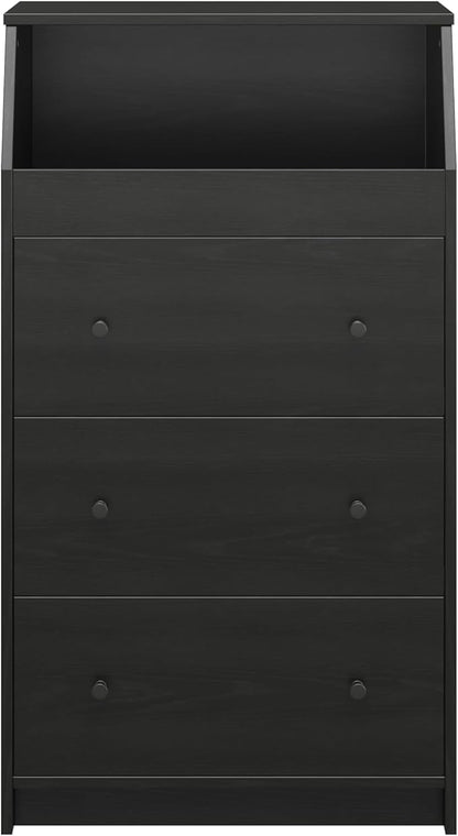 Ameriwood Home The Loft 3 Drawer Dresser, Black Oak