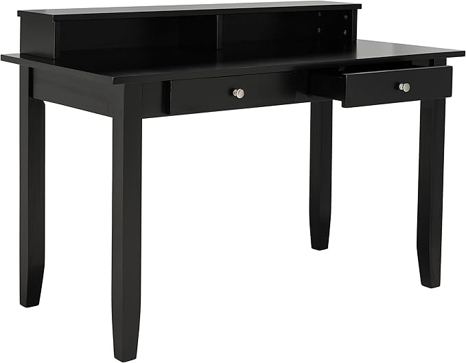 SAFAVIEH Home Collection Winsome Matte Black 2-Drawer Office Living Room Bedroom Study Foyer Writing Desk DSK1402A, 0