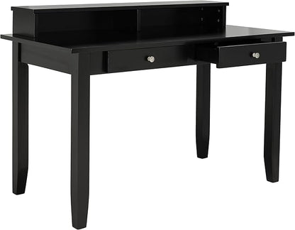SAFAVIEH Home Collection Winsome Matte Black 2-Drawer Office Living Room Bedroom Study Foyer Writing Desk DSK1402A, 0