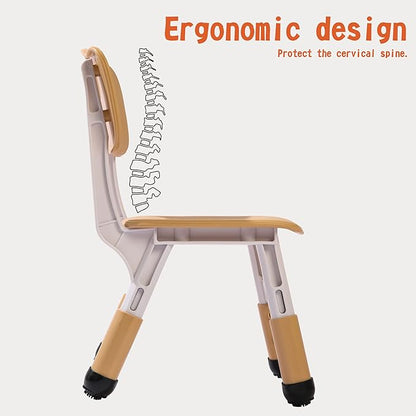 Kids' Desk Chairs Adjustable Height is Suitable for Children's Chairs Used in Families, Schools and Day-Care Between 2-10 Years Old The Max Bearing Capacity is 220LB(6PCS-Blue)