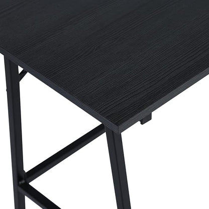 FurnitureR Home Office Computer Desk, Compact Writing Desk Study Desk with Metal Frame for Apartment, Dorm, Bedroom, Small Space (39.4 Inch, Black)