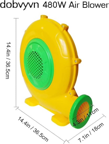 Air Blower 480 Watts, Bounce House Blower for inflatables Jump House, Inflatable Castle and Jump Slides, Efficient and Convenient Commercial Inflatable Blower for Bounce House (Style B-480W)