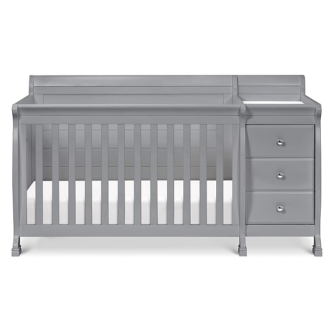 DaVinci Kalani 4-in-1 Convertibe Crib and Changer Combo in Gray