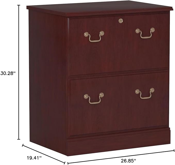 Bush Saratoga Lateral File Cabinet, Harvest Cherry (EX45654-03)