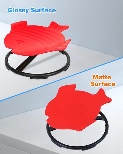 Autism Kids Swivel Chair, Spinning Chair, Sit and Spin Spinning Stool for Child Aged 3+, Red Sensory Toys Wobble Chair Training Child's Body Coordination Ability Relieve Motion Sickness Symptoms
