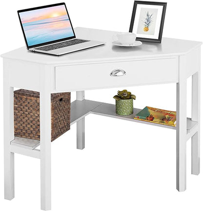 Giantex with One Drawer and One Storage Shelf, White Finish