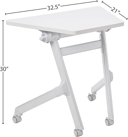 Safco Products Learn Nesting Trapezoid Desk, Small Corner Desk for Classrooms & Custom Classroom Layouts (Pebble Gray)