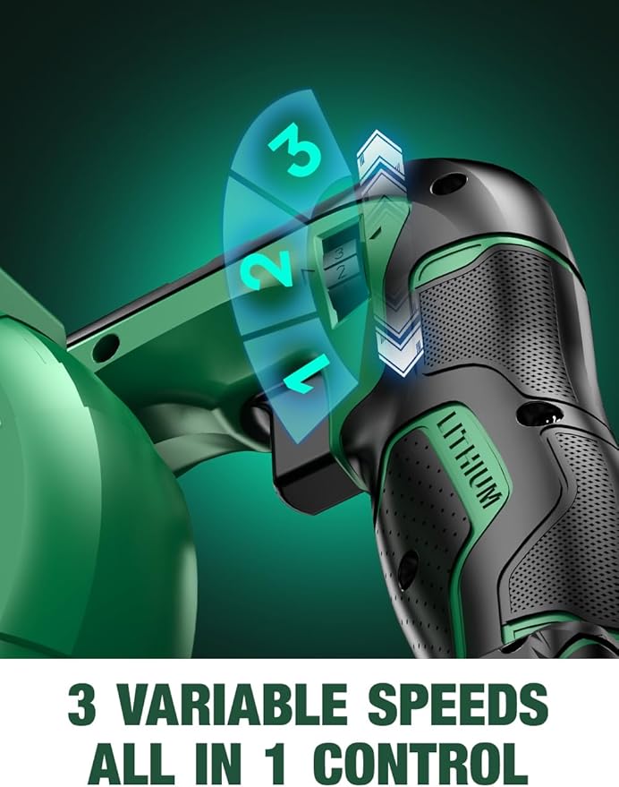 K I M O. Cordless Leaf Blower Vacuum Combo 4 IN 1, 3 Nozzles for Inflation & Compression,3 Modes & Variable Speed, 20000RPM 150MPH, 2X2.0Ah Battery, Extended Tube, Mini Leaf Blowers for Lawn Care|Yard