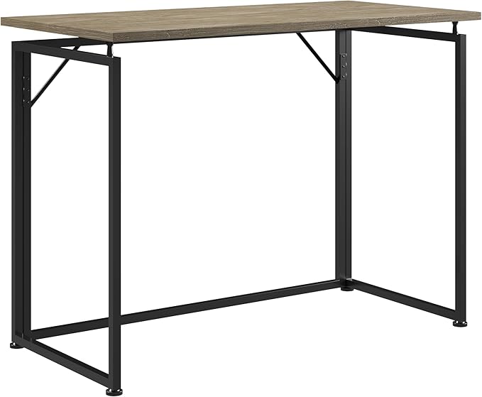 Techni Mobili Space Saving Folding Desk, Grey