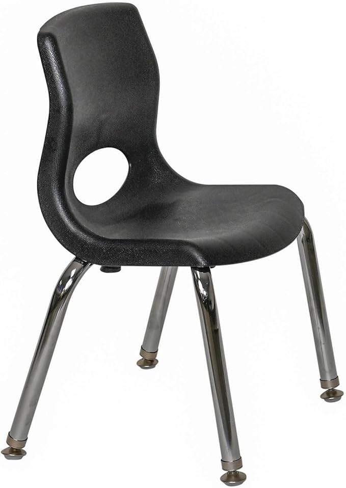 Angeles H, Black with Chrome Legs MyPosture Children's Chair, 10-inch