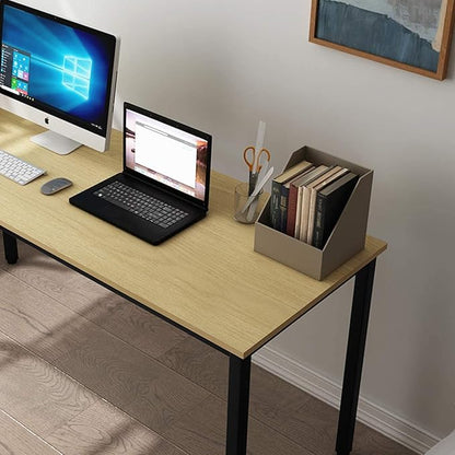 SogesGame Computer Desk, 63 inches Office Desk Computer Table Study Writing Desk Workstation for Home Office, Teak Dining Table