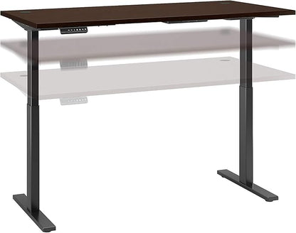 Bush Business Furniture Move 60 Electric Ergonomic Sit-Stand Computer Table for Home and Professional Office, 72W x 30D, Mocha Cherry