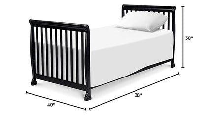 DaVinci Kalani 4-in-1 Convertible Mini Crib in Ebony | Greenguard Gold Certified