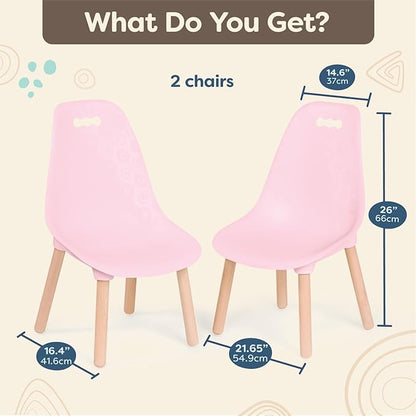 B. toys Pink B. Spaces Chairs Set