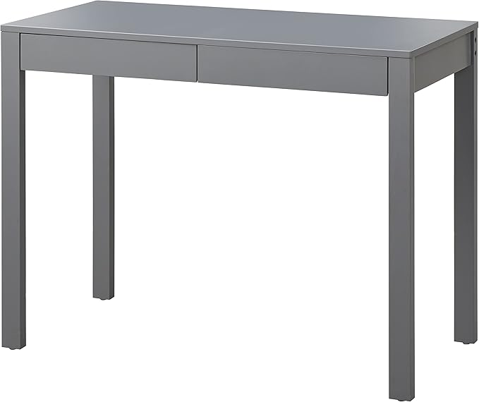 Target Marketing Systems Gabby Home Office, Study Room, Vanity or Bedroom, Computer 2 Drawers, Contemporary Style Desk with Storage, 40” x 20”, Charcoal
