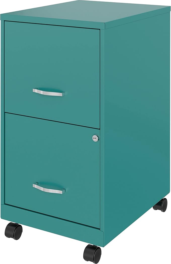 LYS SOHO File/File Mobile Cabinet, Teal