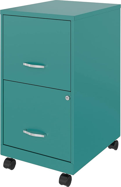 LYS SOHO File/File Mobile Cabinet, Teal