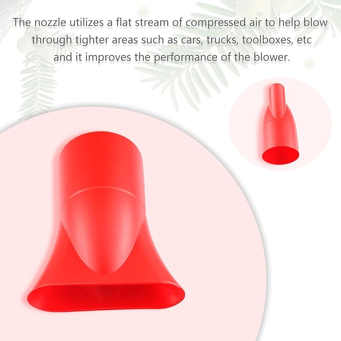Flat Nozzle for Milwaukee M18 2724-20 & 2724-21 Fuel Leaf Blower, Work for Drying, Blow-Drying - Leaf Blower Flat Nozzle Tip (Red)