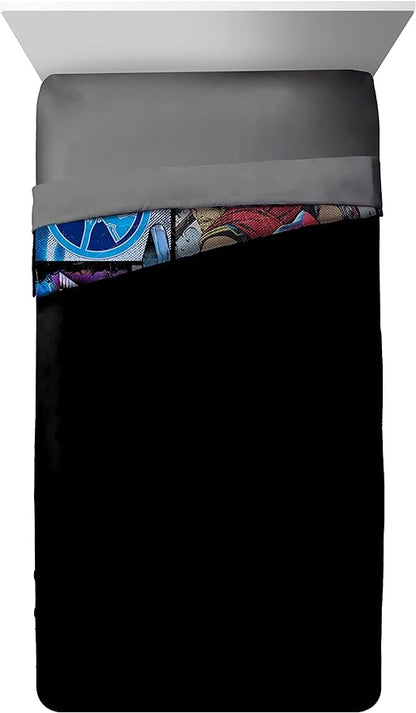 Jay Franco Marvel Comics Thor Mighty Twin Comforter & Sham Set - Kids Super Soft Bedding - Fade Resistant Microfiber (Official Marvel Product)