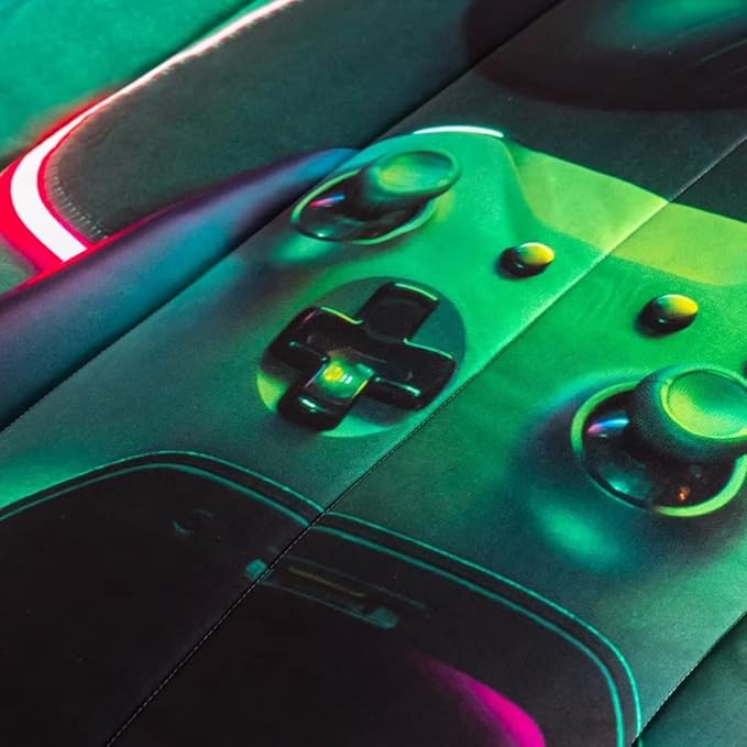 Gamer Comforter Sets for Teen Boys,Gaming Bedding Sets Full,Video Game Bedspread,Game Gamepad Bed Set,Controller Bedding Gamer Home Decor 3 Piece 1 Comforter and 2 Pillowcases