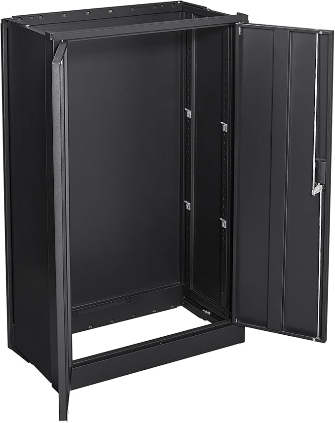 41.97" Metal Storage Doors and Adjustable Shelf,Folding Filing Cabinets w/Solid Steel Tube Locking Shaft,for Home Office,School,Garage,Black