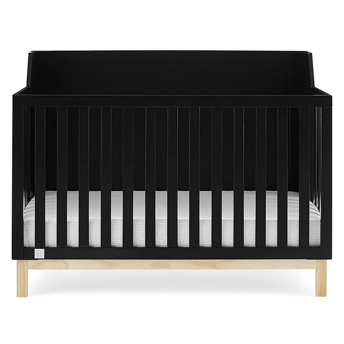 GAP babyGap Oxford 6-in-1 Convertible Crib - Greenguard Gold Certified, Ebony/Natural