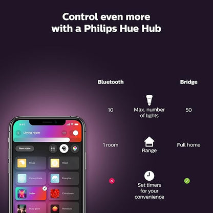 Philips Hue Flourish Smart Table Lamp, White- White and Color Ambiance LED Color-Changing Light- 1 Pack - Control with Hue App- Compatible with Alexa, Google Assistant, and Apple Homekit